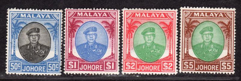 $Malaya-Johore Sc#147,148,149+150 M/NH/VF, partial set, high values, Cv. $103.50