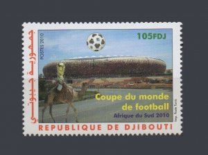 DJIBOUTI 2010 Scott 852 Michel 814 SOCCER WORLD CUP FOOTBALL CAMEL CAMELS MNH