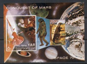 Yemen 1971 Mi#MS166 Conquest of Mars, Space Projects MS MUH