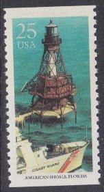 US sc#2473 1990 25c Lighthouses bklt single MNH