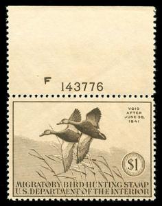 momen: US Stamps #RW7 Mint OG NH PF Cert VF