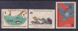 Cuba 825-27 MNH 1964 Bay of Pigs Invasion 3rd Anniversary Set Very Fine