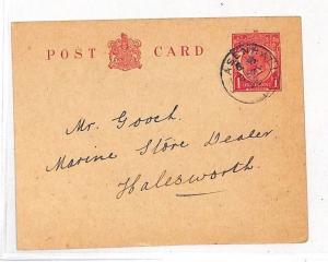GB Suffolk c1915 *PEASENHALL* Village CDS Halesworth Card{samwells-covers} JJ148