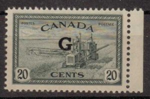 CANADA SGO187 1950 20c SLATE OFFICIAL MNH