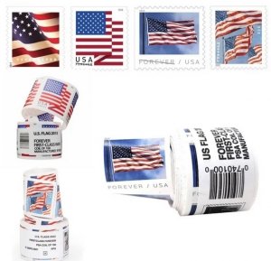 2017/2018/2019/2022/2023 flag forever stamps 1 Roll 100pcs  random style