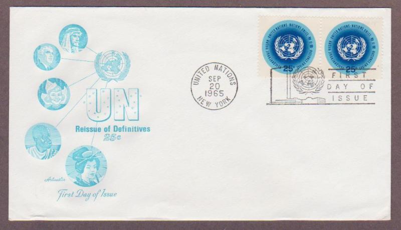 UN # 149 , UN Emblem Pair on Artmaster FDC - I Combine S/H