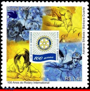 2952 BRAZIL 2005 ROTARY INTERNATIONAL, CENT., MI# 3399 RHM C-2604, MNH