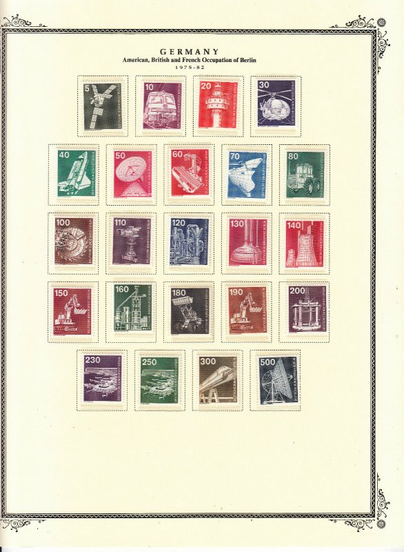 Berlin - 1974/1977 stamp collection on Scott pages