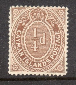 Cayman Islands 1905 Early Issue Fine Mint Hinged 1/4d. NW-14815