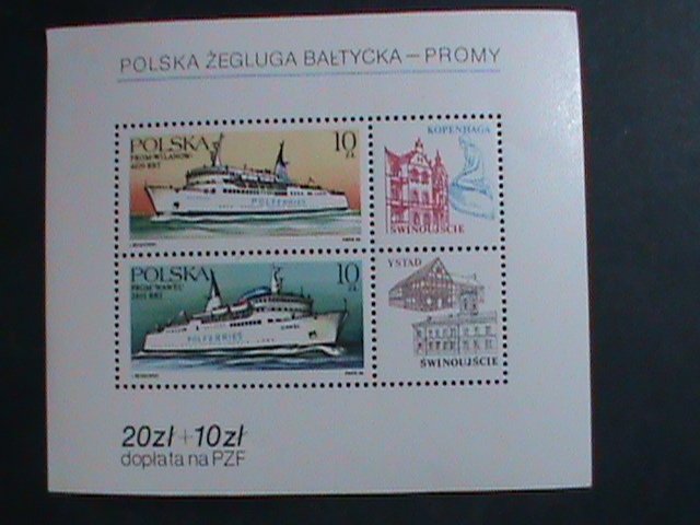 POLAND-1986 WORLD FAMOUS MODEM CRUISES SHIPS MNH  SHEET-VERY FINE-