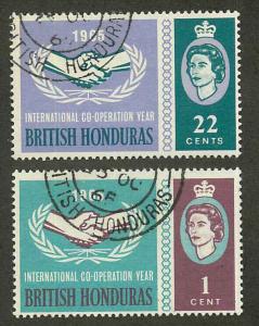 British Honduras 189-190 Used F-VF
