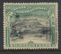 North Borneo  SG 110b Used  perf 15  corrected inscription see scan & details