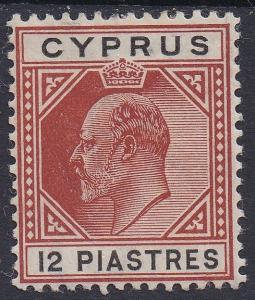 CYPRUS 1902 KEVII 12PI WMK CROWN CA