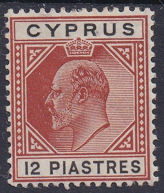 CYPRUS 1902 KEVII 12PI WMK CROWN CA