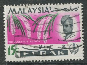 STAMP STATION PERTH Perak #144 Sultan Idris Shah  Flowers Used 1965