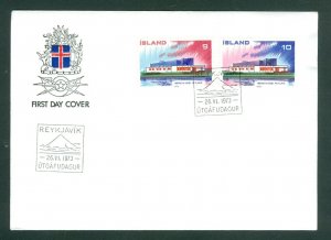 Iceland. FDC. 1973. Nordic House, Reykjavik. Scott # 454-455.