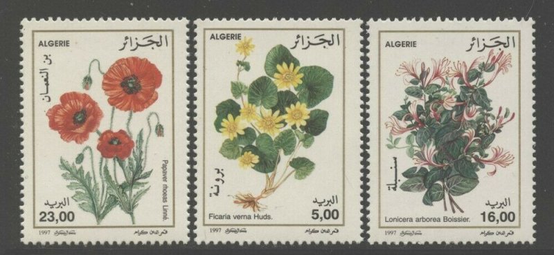 Algeria 1997 Flowers set Sc# 1088-90 NH 