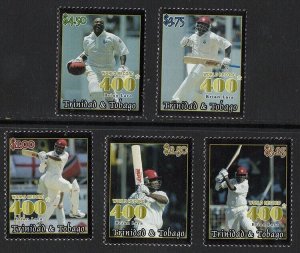 Thematic stamps TRINIDAD & TOBAGO 2005 BRIAN LARA CRICKET 5v mint