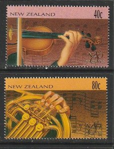1996 New Zealand - Sc 1372-3 - MNH VF - 2 singles - New Zealand Symphony