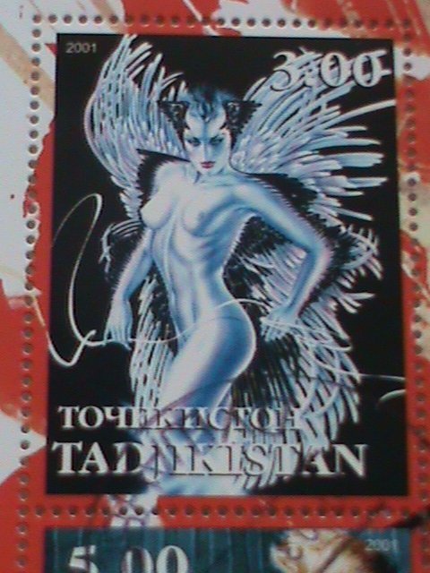 TAJIKISTAN STAMP: THE ART OF OLIVIA  CTO- MNH S/S. MOST DEMAND. VERY RARE