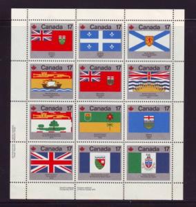 Canada Sc832a 1979 Flags  stamp sheet mint NH