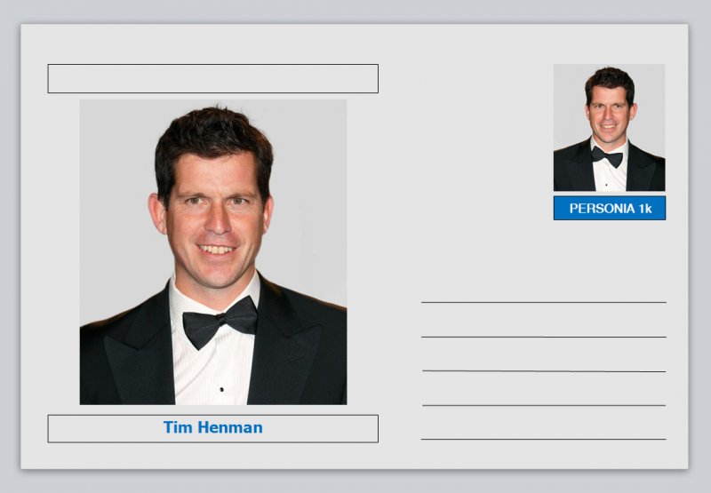 Personalities - souvenir postcard - Tim Henman sport tennis #2 