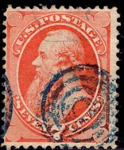 US Stamp #149 7c Vermillion Stanton USED SCV $90. Nice Cancel.