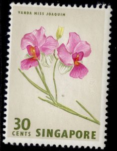 SINGAPORE QEII SG73, 30c, NH MINT.