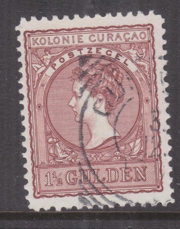 CURACAO, 1906 Wilhelmina 1 1/2g. Red Brown, used.