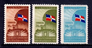 Dominican Republic - Scott #404, 405, 406 - MH - SCV $2.95