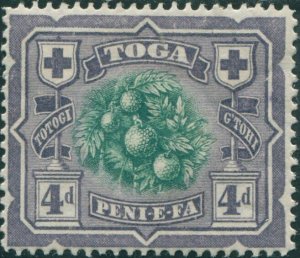 Tonga 1897 SG45 4d Bread Fruit MLH