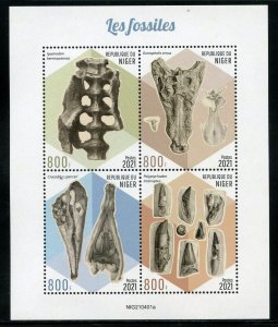 NIGER 2021 FOSSILS SHEET MINT NEVER HINGED