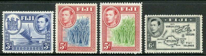 FIJI  SCOTT#117/31B PERF VARIETIES INCLUDED  MINT HINGED AND NH SCOTT  $216.90+