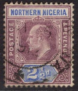NORTHERN NIGERIA SG13 1902 2½d DULL PURPLE & ULTRAMARINE FINE USED