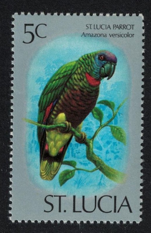 St. Lucia Amazon St Lucia Parrot Bird 5c 1976 Def SG#418