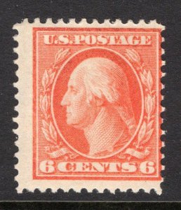 USA 1911 6¢ Washington, perf 12,SL  -OG MLH- SC# 379 -Cats $85.00 (ref# 204092)