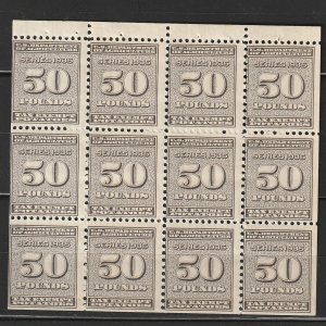 US Potato Tax Stamp #RI18 MNH Booklet Pane  (1080k)