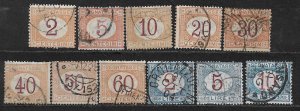 COLLECTION LOT OF 11 ITALY POSTAGE DUE 1870+ STAMPS CV+ $115