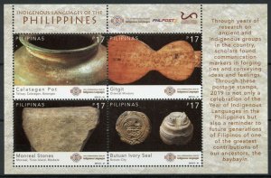 Philippines UNESCO Stamps 2019 MNH Intl Year of Indigenous Languages 4v M/S