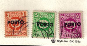 Austria  Scott J 189-191 Used (short set)