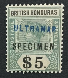 MOMEN: HONDURAS SG #65s ULTRAMAR 1891-1901 SPECIMEN MINT OG NH LOT #191590-302