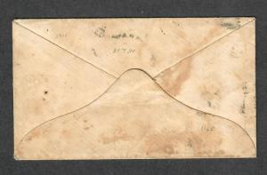 US Sc#26 + 15L18 Blood's Penny Post 1859 Philadelphia Local Cover, Cv. $350