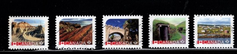 Canada - #2964 - 2968 2017 UNESCO set/5 - Used