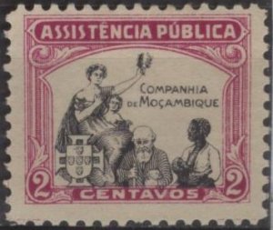 Mozambique Company RA2 (mh, ng) 2c charity, magenta & black (1933)