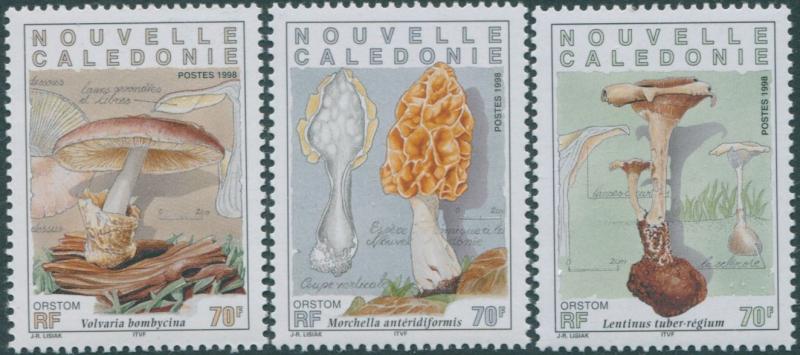 New Caledonia 1998 SG1130-1132 Edible Mushrooms set MNH