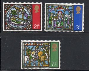 Great Britain Sc 661-663 1971 Christmas stamp set mint NH