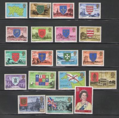 Jersey Sc 137-55 1976 Arms & Views long stamp set mint NH