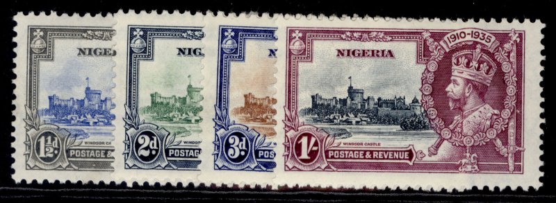 NIGERIA GV SG30-33, SILVER JUBILEE set, M MINT. Cat £14. 