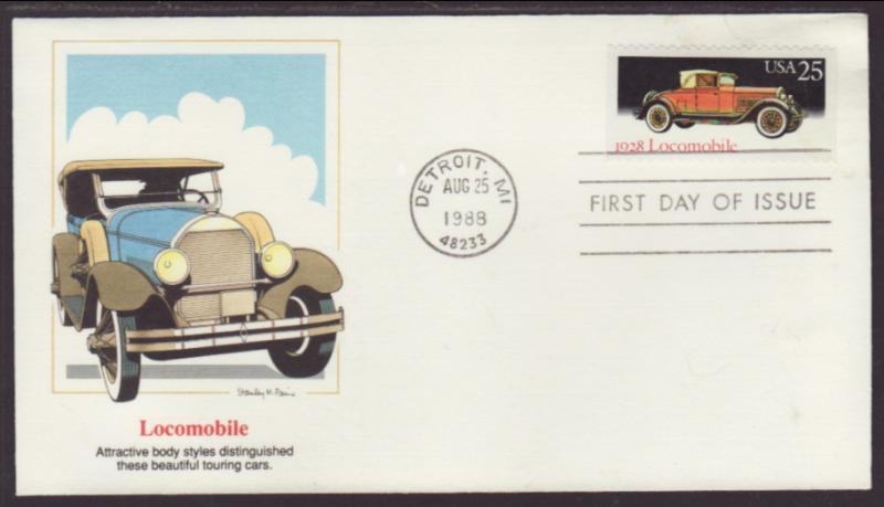 US Locomobile 1988 Fleetwood U/A FDC BIN
