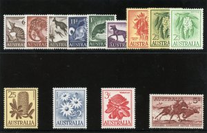 Australia 1959 Definitive set complete superb MNH. SG 316-327.